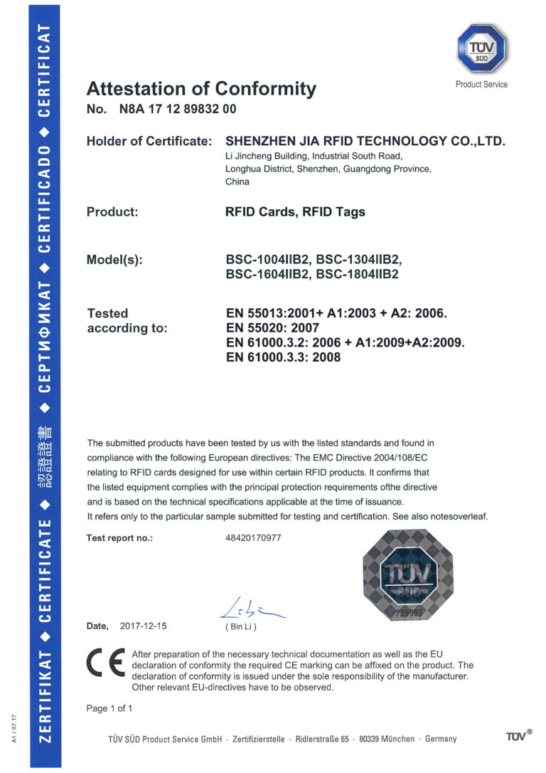 CE Certificate