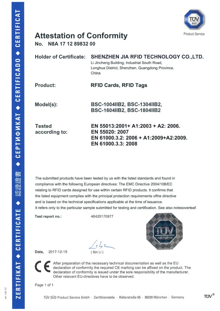 CE certifikat