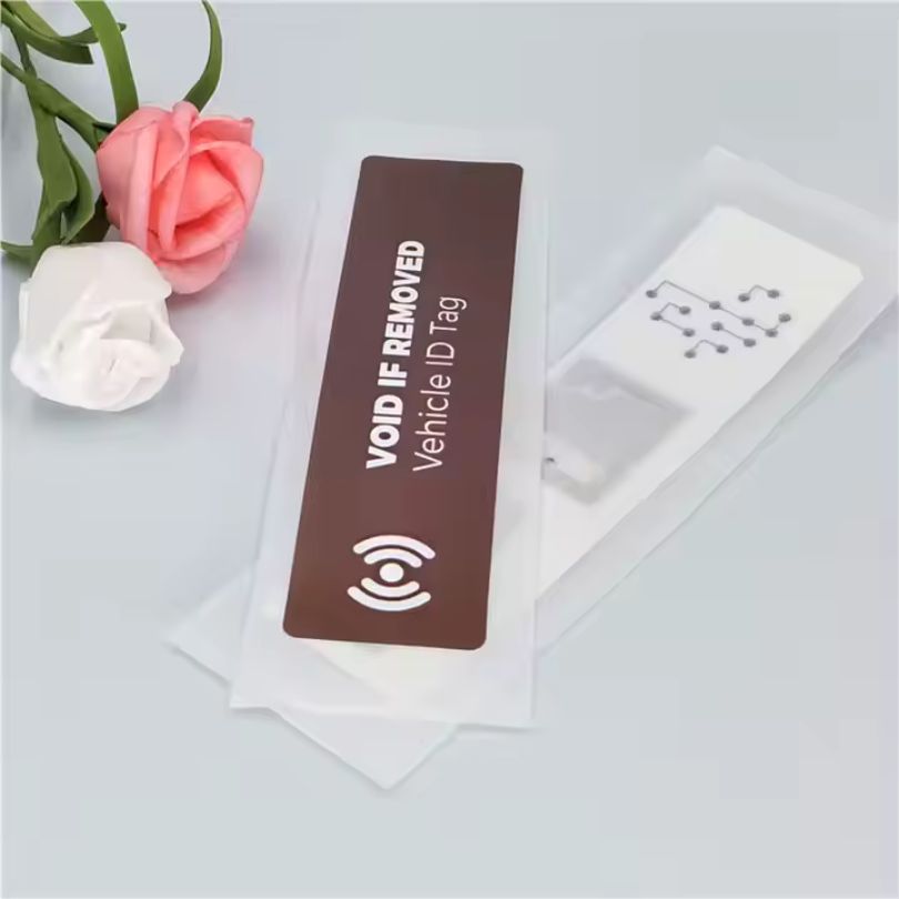 RFID tag in car windshield RFID tag in car windshield