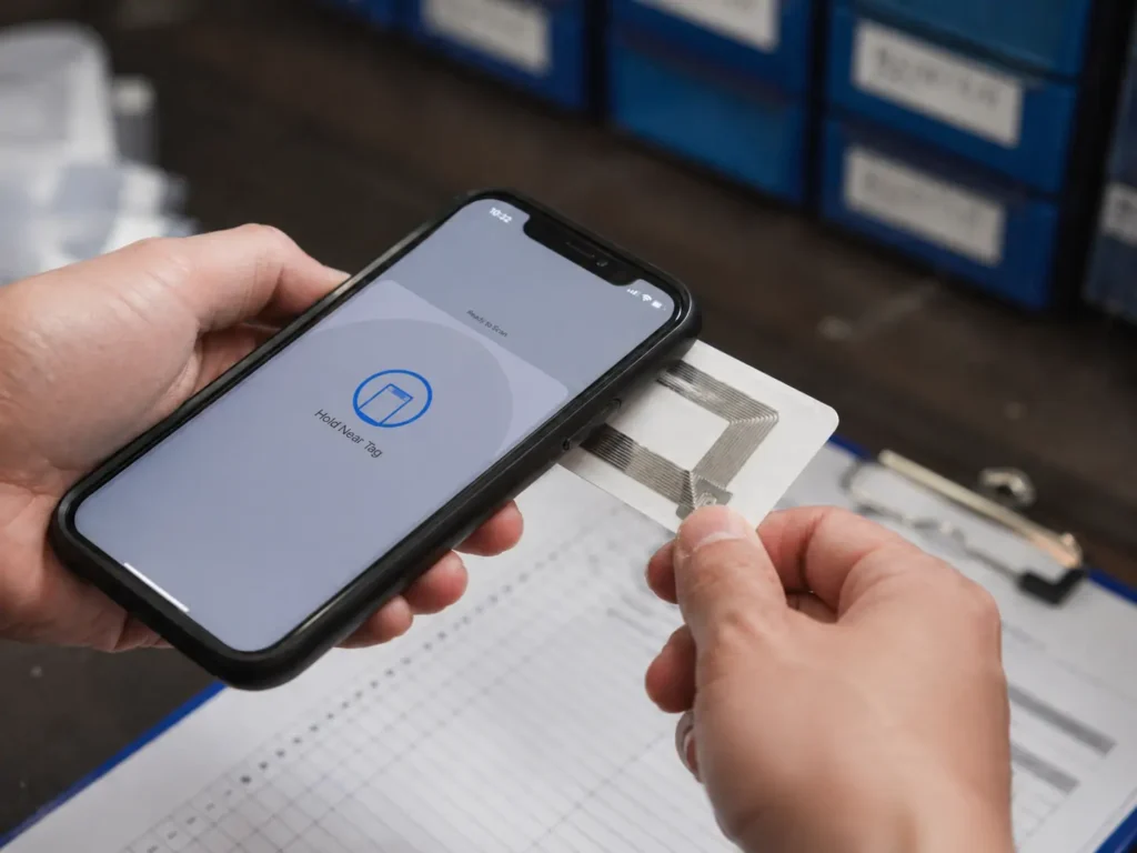 iphone lukea rfid-tunnisteet